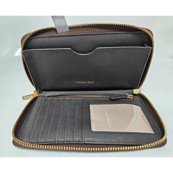 Michael Kors MK Signature Large Flat Multi-Function Phone Case Wallet Wristlet - Picture 4 of 6